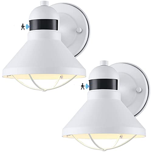 LONEDRUID 2 Pack Dusk Dawn Motion Sensor Outdoor LED Porch Light Fixtures