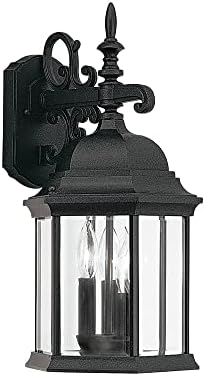 DESIGNERS FOUNTAIN Devonshire 3-Lights Outdoor Light Fixture, 19 Inch Exterior Wall Lantern Sconce for Front Door | Lumora