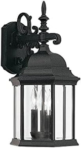 DESIGNERS FOUNTAIN Devonshire 3-Lights Outdoor Light Fixture, 19 Inch Exterior Wall Lantern Sconce for Front Door | Lumora