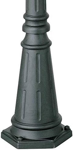 John Timberland Hepworth Traditional Outdoor Light Post and Cap Base Black Iron Aluminum Pole 76 3/4" Accessory for | Lumora