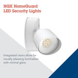 Lithonia Lighting HomeGuard 2-Light LED Outdoor Flood Lights, 4000K, Bronze
