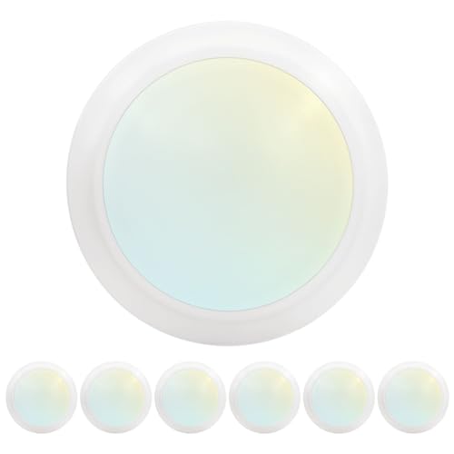 LUXRITE 6 Inch LED Disk Lights, 12.5W, 1000LM, 120V, White (6 Pack)