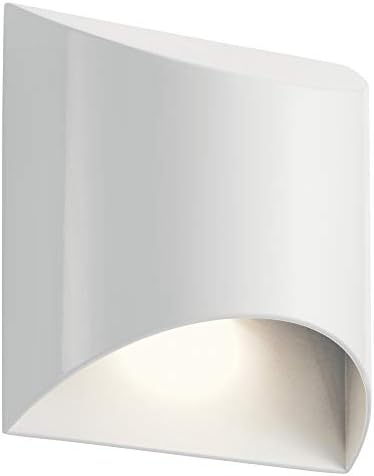 Kichler 49278WHLED Wesley Outdoor Wall Sconce, 1-Light 10 Watts, White