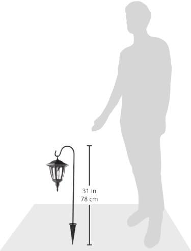 GSL SS-GSL-SS30P Shephards Hooks Solar Powered Lantern, 9"