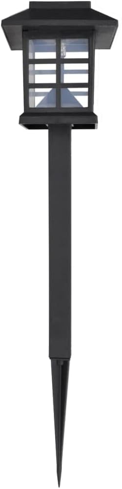 vidaXL Outdoor Solar Lamp Set - 12 pcs LED Light with Sensor, Spike, and Rechargeable Batteries - Energy-Efficient and Eco-Friendly - Ideal for Garden, Patio, Path, Yard - Durable Plastic Material