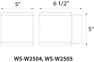 WAC Lighting WS-W2505-AL Rubix LED Outdoor Wall Light Fixture, Double Light, 3000K, Brushed Aluminum