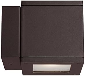 WAC Lighting WS-W2504-BZ Rubix LED Outdoor Wall Light Fixture, Dark Sky Friendly Single Light, 3000K, Bronze