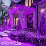 JMEXSUSS 360 LED Purple Halloween Lights, Plug in