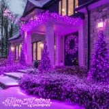 JMEXSUSS 360 LED Purple Halloween Lights, Plug in