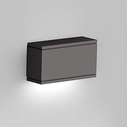 WAC Lighting WS-W2510-BK Rubix LED Outdoor Rectangular Up and Down Wall Light Fixture, One Size, White/Black