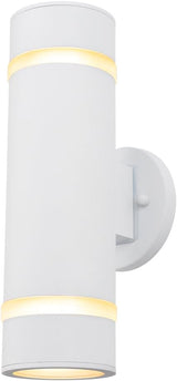 Cerdeco Modern Porch Light Outdoor Wall Lighting Cylinder Wall Sconce White Finished | Lumora