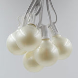 Hometown Evolution, Inc. G50 2" LED White Satin Pearl Outdoor Globe String Lights (White Wire, 25 ft) | Lumora