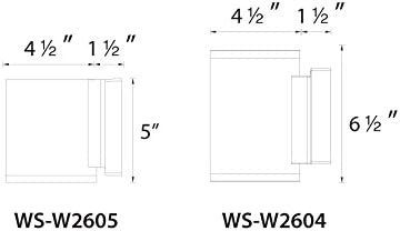 WAC Lighting WS-W2605-BZ Tube LED Outdoor Wall Light Fixture, Dark Sky Friendly Single Light, 3000K, Bronze