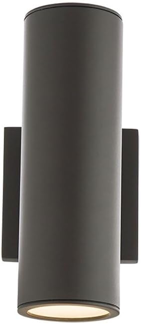 WAC Lighting, Cylinder LED Double Up and Down Indoor or Outdoor Wall Light 3000K in Black