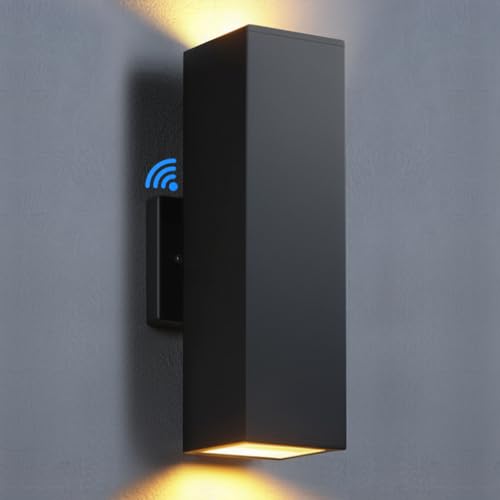 SHIMR Dusk to Dawn Outdoor Wall Lights, Modern Outdoor Sconce, ETL Listed