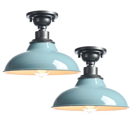 SAMTEEN Farmhouse Semi Flush Mount Ceiling Light 2 Pack