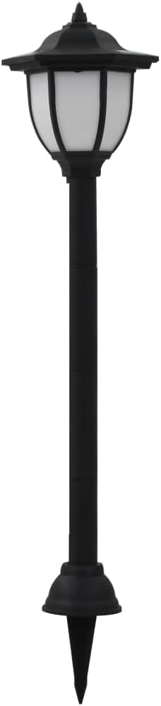 Solar Lights Outdoor, 6 Pack Black Polypropylene Spherical LED Lamps, Weatherproof Garden Pathway Patio Decor, Automatic Dusk-to-Dawn Operation