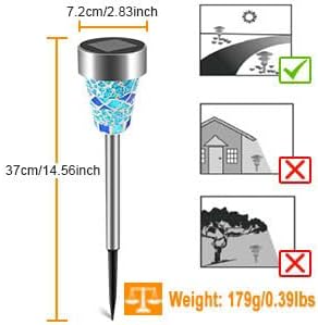 Solar Lights Outdoor Decorative, 2025 Upgrade Solar Garden Lights Stakes, Flower Bed Decorations Color Lawn Ligh ts, Decor for Path, Waterproof, IP44 Waterproof for Yard Driveway Walkway/ 6 Pack