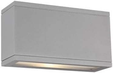 WAC Lighting WS-W2510-GH Rubix LED Outdoor Rectangular Up and Down Wall Light Fixture, One Size, White/Graphite