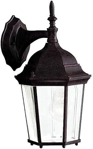Kichler Madison 14.75" 1 Light Outdoor Wall Light with Clear Beveled Glass in Tannery Bronze