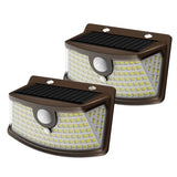 Aootek Solar Motion Sensor Lights Outdoor 120 LEDs, Brown, 2 Pack