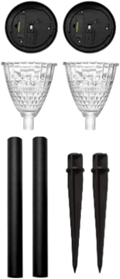 2Pcs Outdoor Solar Pathway Light Warm Light LED Solar Light Outdoor Waterproof Solar Powered Garden Landscape Decoration