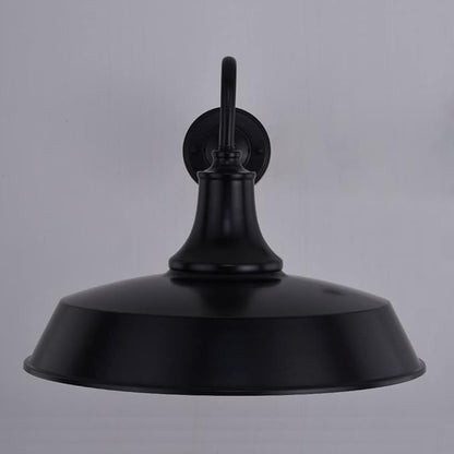 VAXCEL Dorado 14 in. H 1-Light Dark Bronze and Light Gold Dusk to Dawn Sensor Farmhouse Outdoor Wall Sconce, Gooseneck Steel Shade, Dark Sky Compliant for Exterior Porch Patio Front Door or Garage