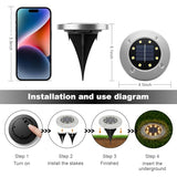 OULONGER 4.6inch Solar Ground Lights, Garden Solar Outdoor Waterproof Pathway Bright In-Ground Landscape Lights for Patio, Lawn, Yard, Driveway, Step and Walkway(Warm Light 10Packs)