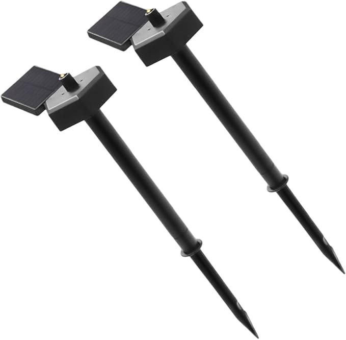 BESPORTBLE 2pcs Solar Yard Lights Outdoor Garden Solar-Powered Lawn Stake Path Lights Waterproof LED Landscape Lighting for Patio Lawn Decor