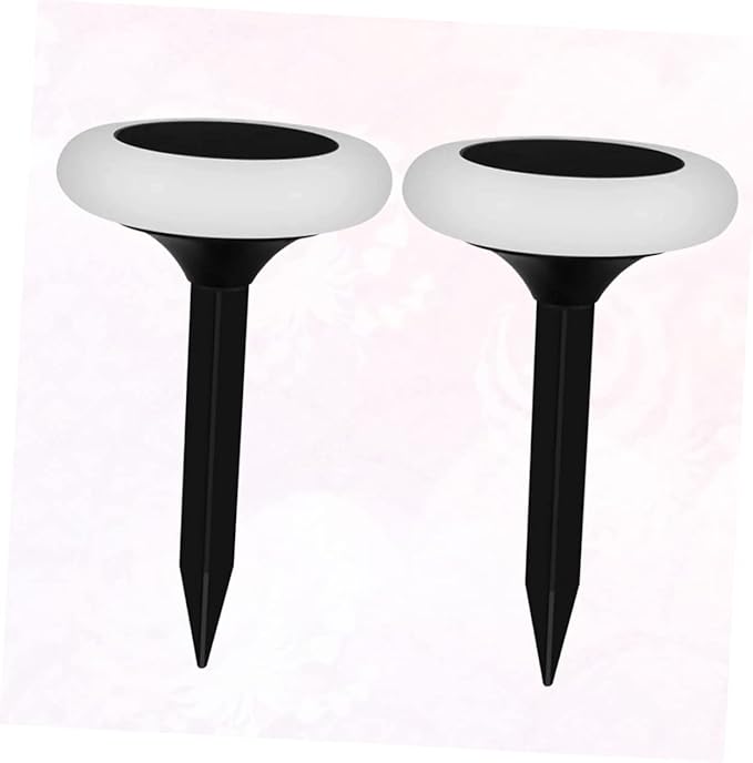 POPETPOP 2pcs Outdoor Solar Lights RGB Led Ground Plug Energy Efficient Garden Solar Light for Walkway