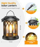 Solar Lanterns Outdoor Waterproof, Upgraded Hanging Solar Lights