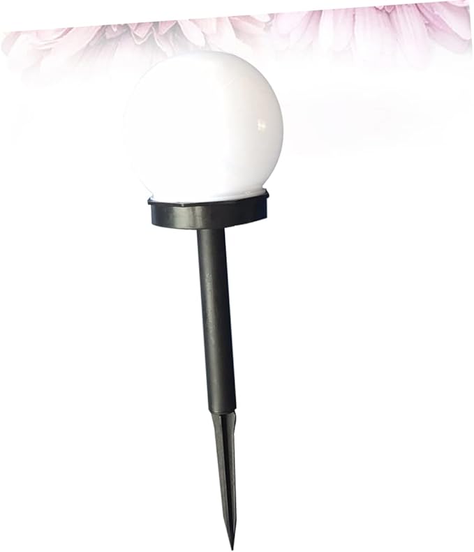 HOMSFOU 4pcs Solar Lawn Lights White Shaped Garden Lamps Solar Pathway Lights for Outdoor Patio and Decor