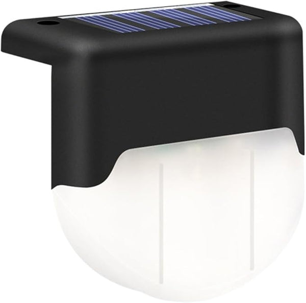 Solar Power Stair Lamp Warm LED Outdoor Handrail Fence Light Easy Installation Weatherproof for Garden Patio Pathway | Lumora