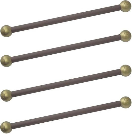 Solus SCA-335BZ-4PK 15" Aluminum Cross Arm Ladder Rest for Outdoor Lamp Posts and Poles, Easy to Mount, Maintenance Free and Weather Resistant, Bronze Bar with Gold Caps, Pack of 4