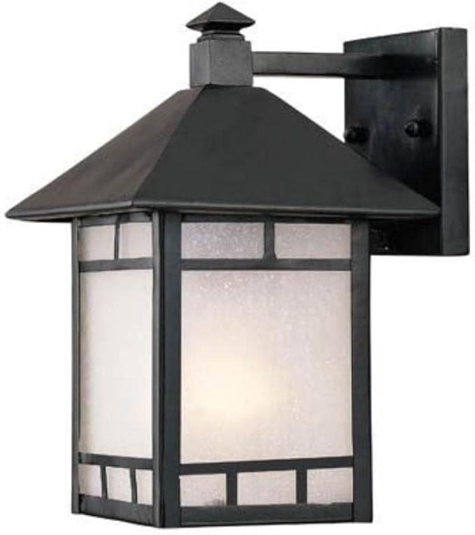 Acclaim 9002BK Artisan Collection 1-Light Wall Mount Outdoor Light Fixture, Matte Black | Lumora