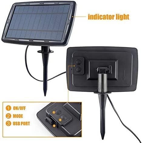 Solar String Lights,27FT G40 Waterproof LED String Lights with 25 Hanging Bulbs,USB Rechargerable Gazebo | Lumora