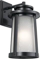 Kichler 49919BK Transitional One Light Outdoor Wall Mount from Harbor Bay Collection in Black Finish | Lumora