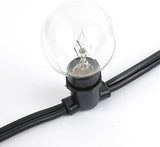 Novelty Lights 25 Feet Heavy Duty Light String with 25 in-Line E12 Sockets, Black - Outdoor Security Flood Light | Lumora