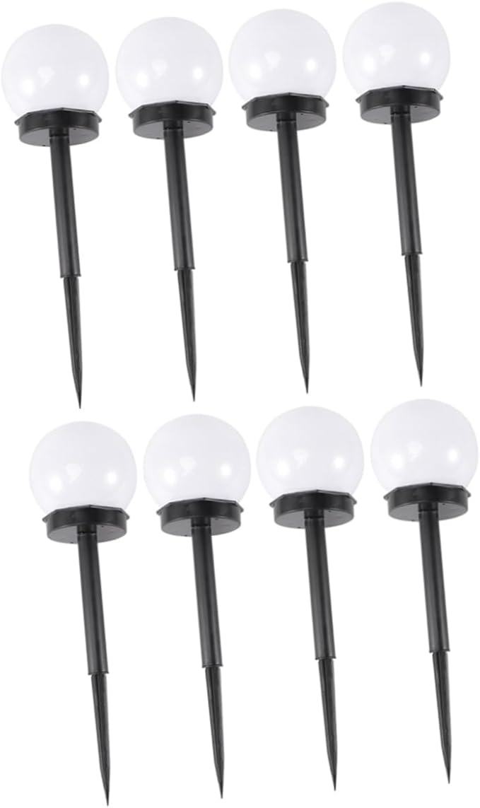 jojofuny 8pcs Solar Lawn Lights Outdoor Ball Lamps for Garden Patio Energy-Saving Solar Lights with Decorative Glow for Pathways and Flowerbeds