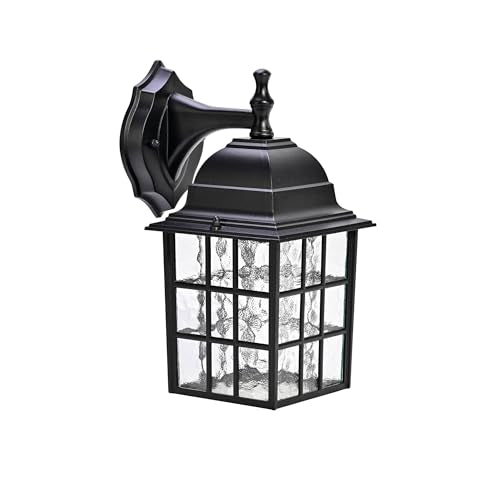 Outdoor Wall Light Fixtures Waterproof Exterior Sconce Lights Anti-Rust Exterior Lighting Fixtures Black Outdoor Wall Lantern for Porch Patio Front Door Garage House