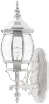 Livex Lighting 7520-13 Frontenac Traditional 1-Light Outdoor Wall Lantern with Clear Beveled Glass Shades, 21" x 7" | Lumora
