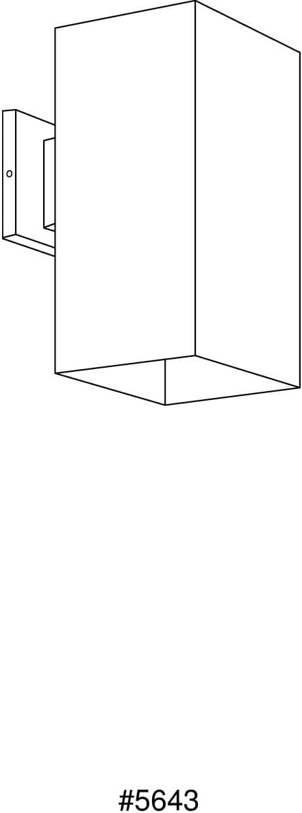 Progress Lighting 6" Aluminum Outdoor Wall Lantern Light, Square Collection, Outdoor, P5643-31, Matte Black