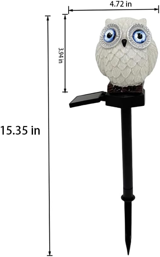 Solar Garden Lights Outdoor Waterproof，Cute owl-Shaped Decorative Lamp for Balcony, Terrace, Lawn, Garden, Courtyard.