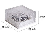 Solar Outdoor Ice Cube Lights for Garden Decoration, 2.8 ”x 2.8” Frosted Acrylic Brick Waterproof Solar Landscape | Lumora