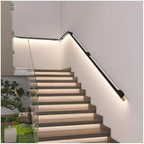 LED Sensor Lights - Black Wall-Mounted Luminous Aluminum Alloy Railings for Indoor Stairs & Outdoor Decks - 100cm | Lumora