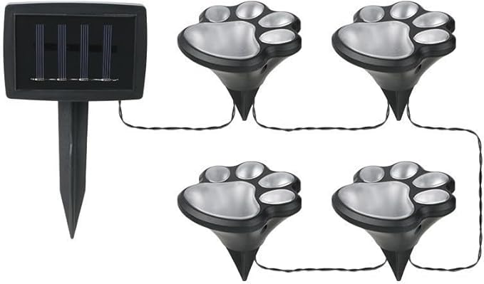 Solar Lights Outdoor Bear Claw Shape Waterproof, 4 Pack Solar Ground Lights, Solar Garden Lights Plug Lights | Lumora