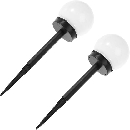 2pcs Solar Lawn Lights Warm Waterproof Ground Plug Landscape Path Lights for Outdoor Garden and Courtyard Decoration