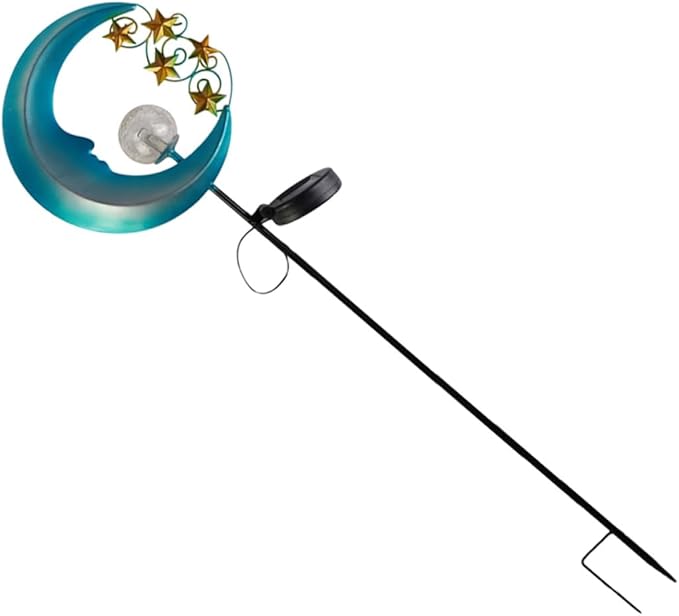 Moon-Shaped Solar Path Light Waterproof Outdoor Garden Lawn Landscape LED Decorative Yard Solar Power Lamp for Patio Backyard