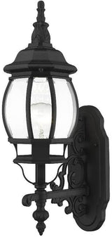 Livex Lighting 7520-04 Outdoor Wall Lantern with Clear Beveled Glass Shades, Black, 21" x 7" x 21" | Lumora