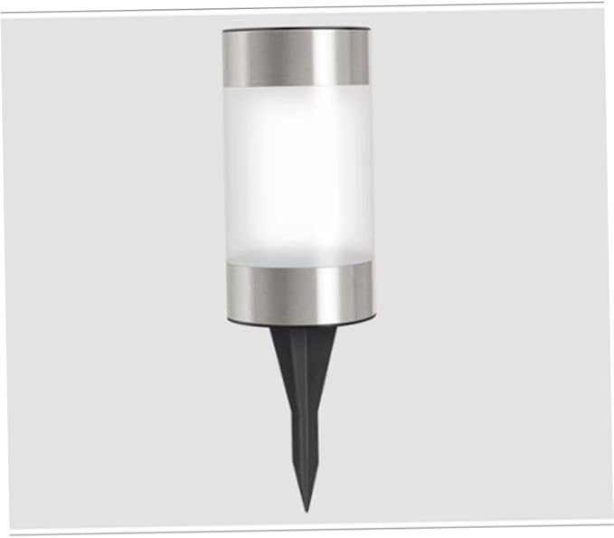 1Pc Solar Power Mini Landscape Lawn Lamp LED Garden Light for Walkway Patio Cylindrical Design Black Silver Outdoor | Lumora
